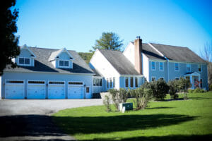 Home in New York with asphalt shingle roof