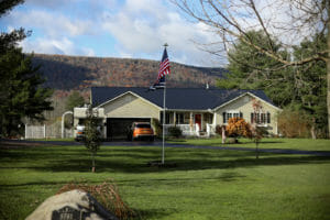 Home in New York with Metal roof