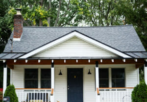 Home in New York with asphalt shingle roof