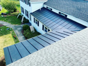 Home in New York with asphalt roof