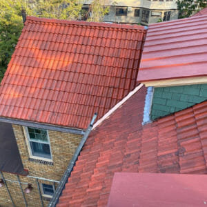 Home in New York with Tile Roof